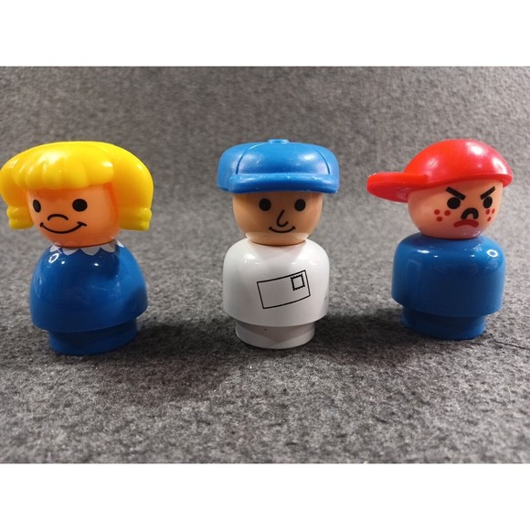 Vintage 1991 Fisher Price Little People School Bus Only Stop Sign Door Opens - Picture 11 of 16